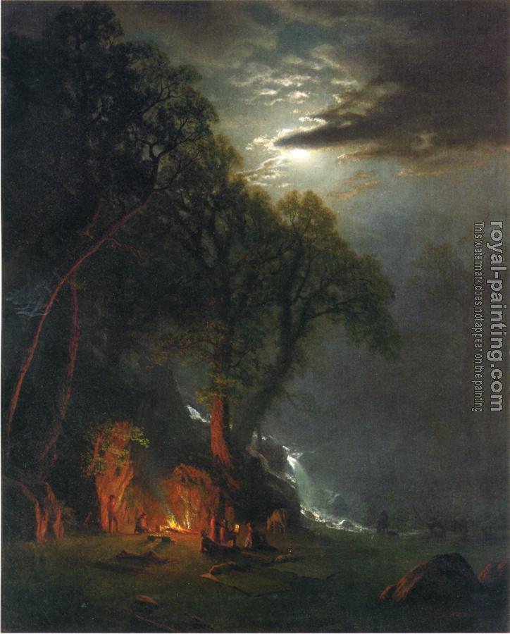 Albert Bierstadt : Campfire Site Yosemite
